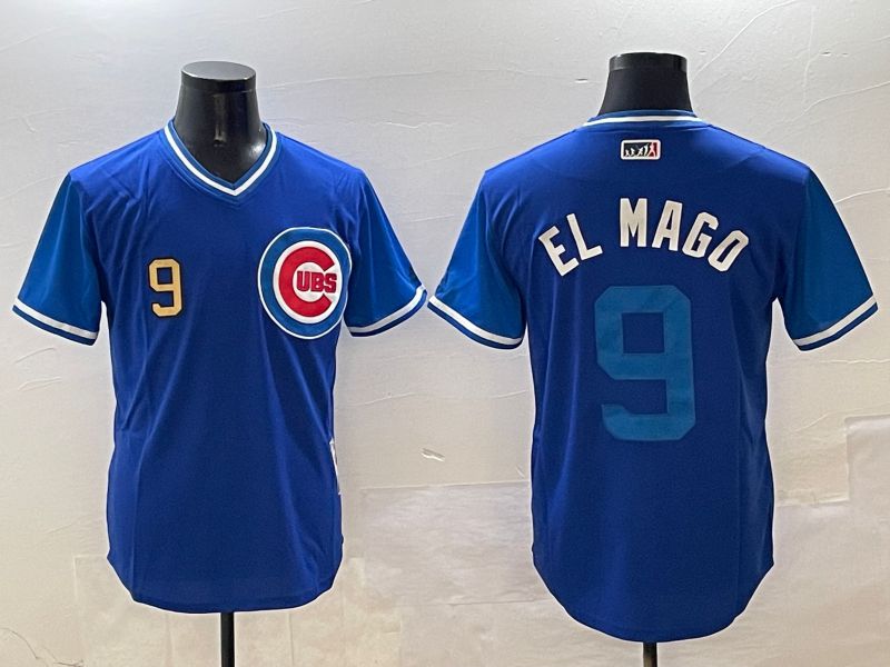 Men Chicago Cubs #9 EL Mago Blue Fashion Game 2025 Nike MLB Jersey style 1->chicago cubs->MLB Jersey